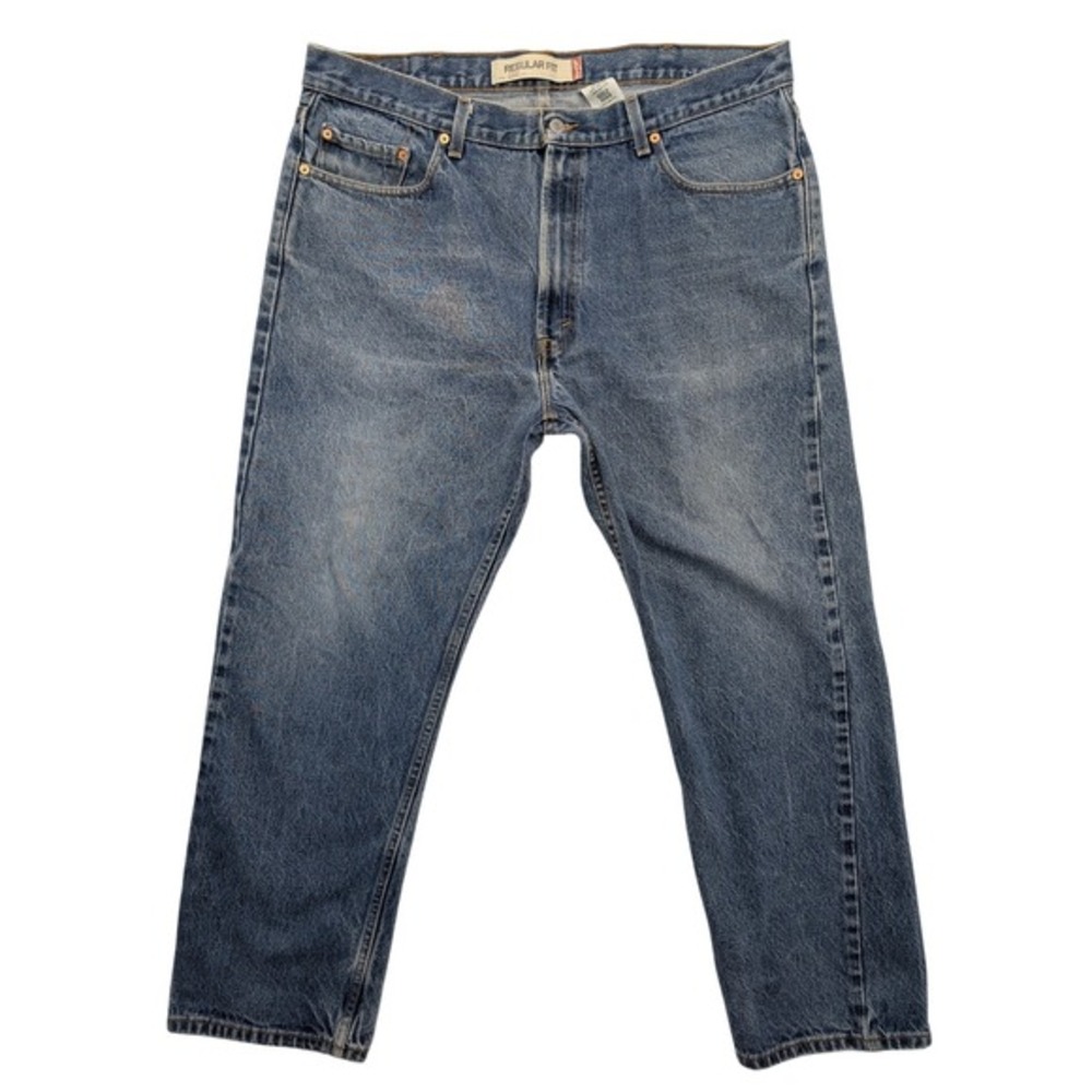 Y2K Levi's‎ 505 Regular Fit Mens Jeans 40x29 Blue Medium Wash Straight Leg Denim
